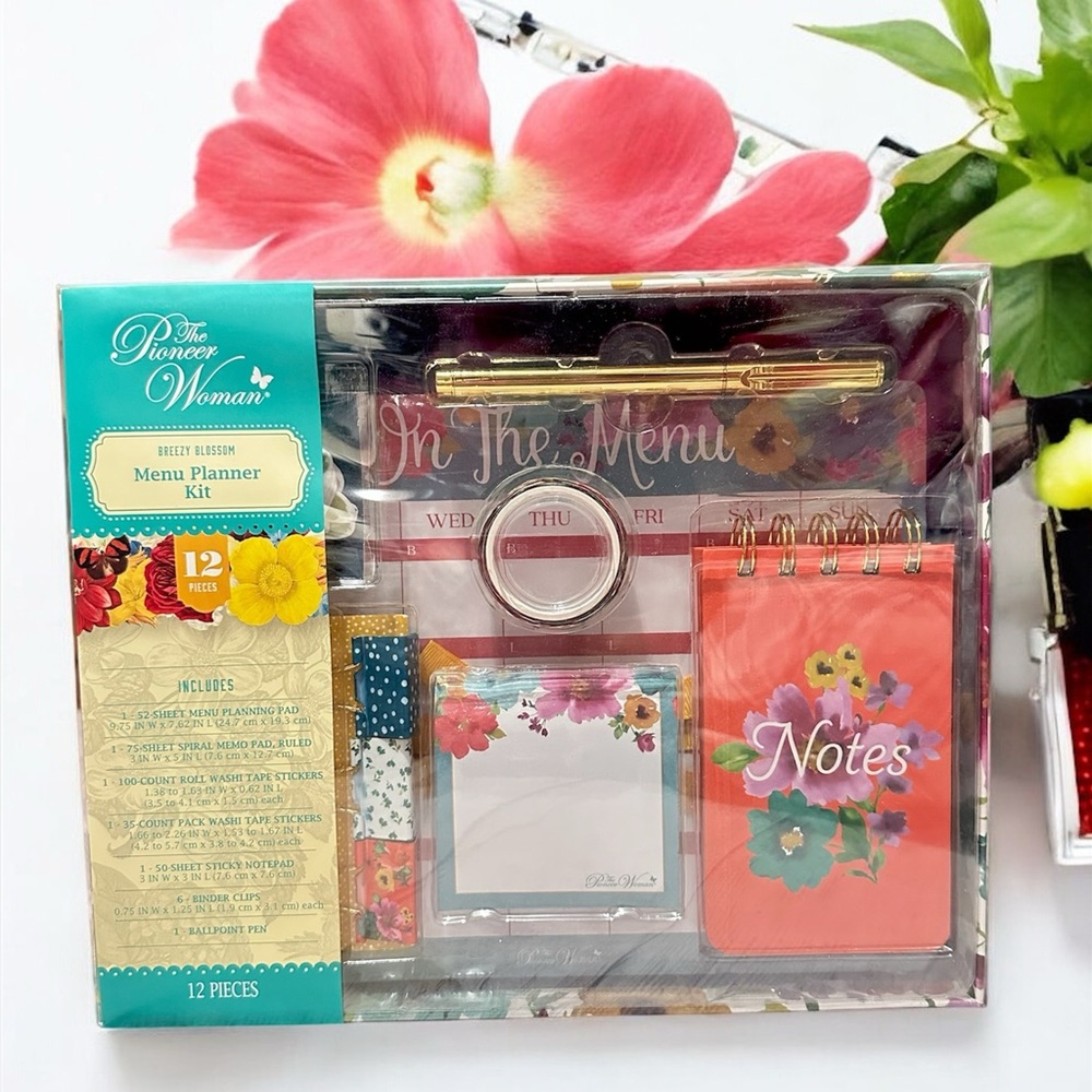 The Pioneer Woman BREEZY BLOSSOM Menu Planner Kit NEW